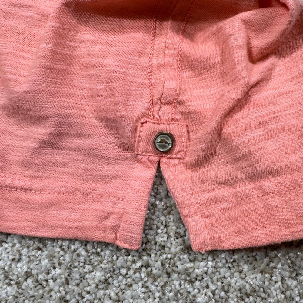 Tommy Bahama Mens Small‎ Coral Pink Slub Cotton Short Sleeve Pocket Polo Shirt - Picture 4 of 9